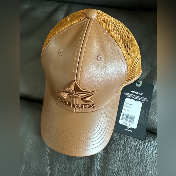 Leather & Mesh Trucker Hat - Picture 6 of 6